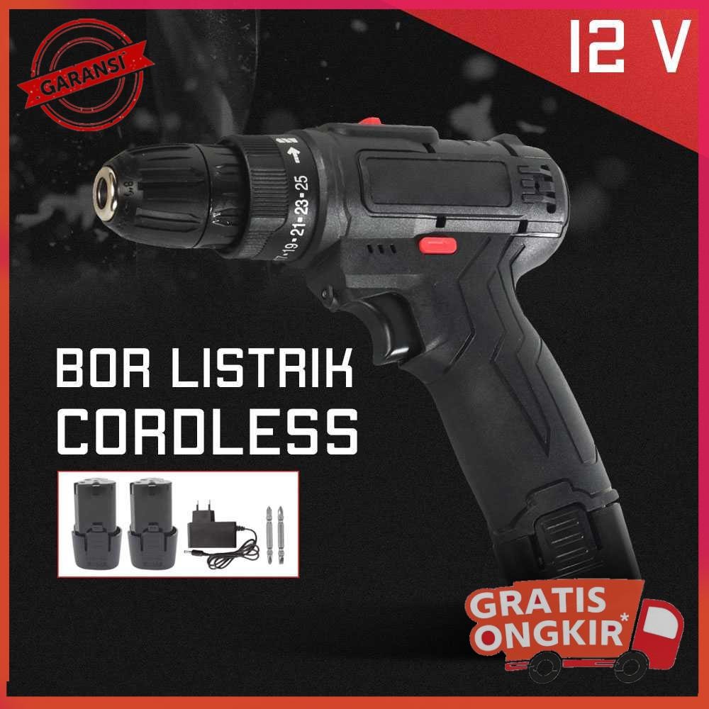 Bor Listrik Cordless Lithium Battery Rechargeable 12V