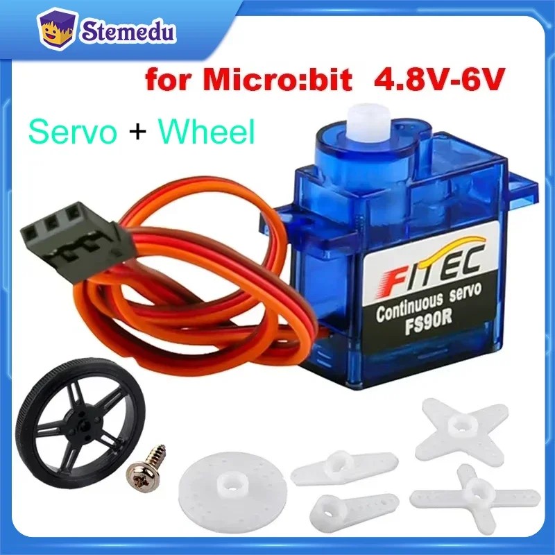 1Pcs Feetech Fs90R Micro Rc Servo Motor 360 Degree Continuous Rotation Wheel 4.8-6V For Rc Drone