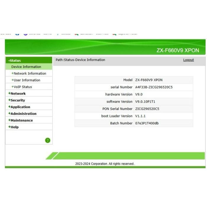 ROUTER XPON ZTE F660V9 NEW