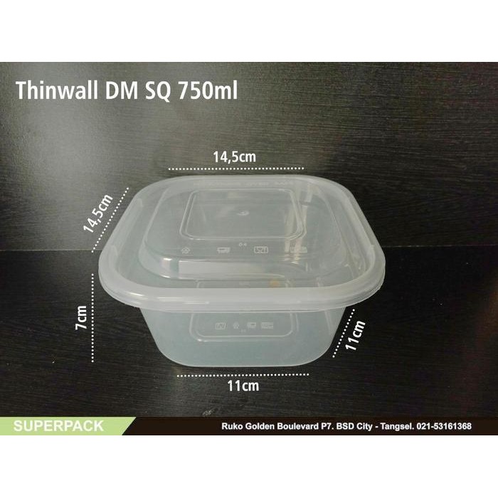 Thinwall 750 ml SQ ( Merek DM )