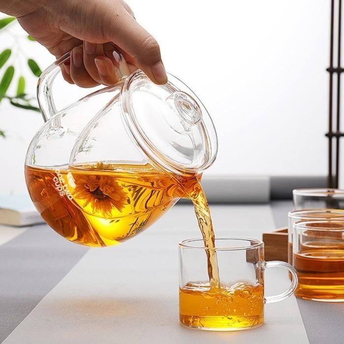 

(Expert) Teko Kaca Saring Teh Gelas Chinese Oolong Tea Teapot Saringan