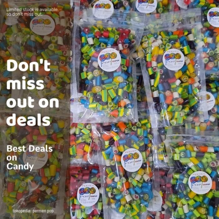 

(Allthebest) PERMEN POP ROLL CANDY TEMA MIX CAMPUR KARAKTER KEMASAN ZIPLOCK 250GRAM