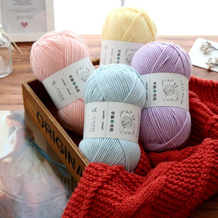 

Benang Rajut Soft Milk Cotton 6ply Katun Serat Susu YEOH (Catalog 2)