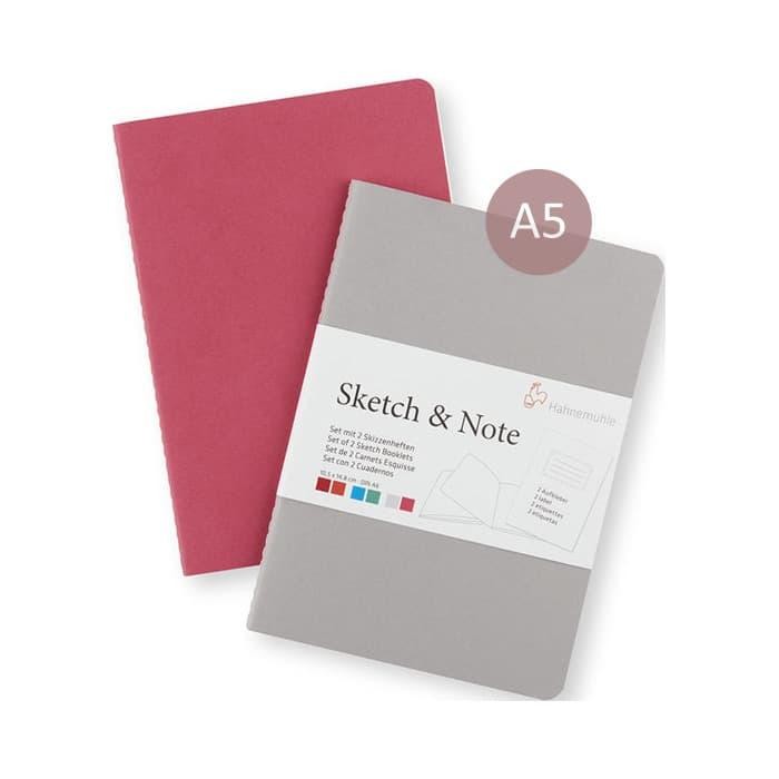 

HAHNEMUHLE SKETCH & NOTE A5 GREY/PINK BUNDLE 125 GSM