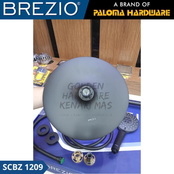 Mantab Brezio Scbz 1209 Shower Tiang Set Shower Column Set Mandi Hitam Matte Black Air Keran Pipa