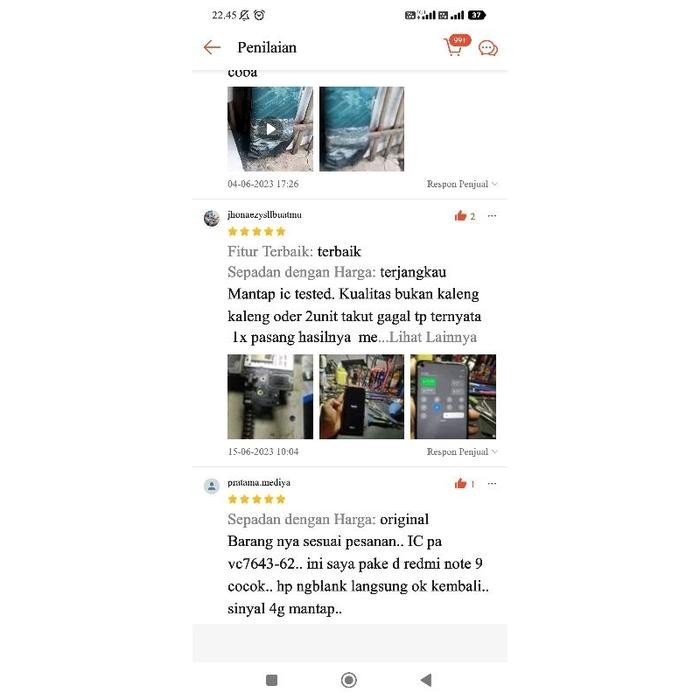 IC PA XIAOMI REDMI 7A VC7643-62 Redmi Note 9 Original