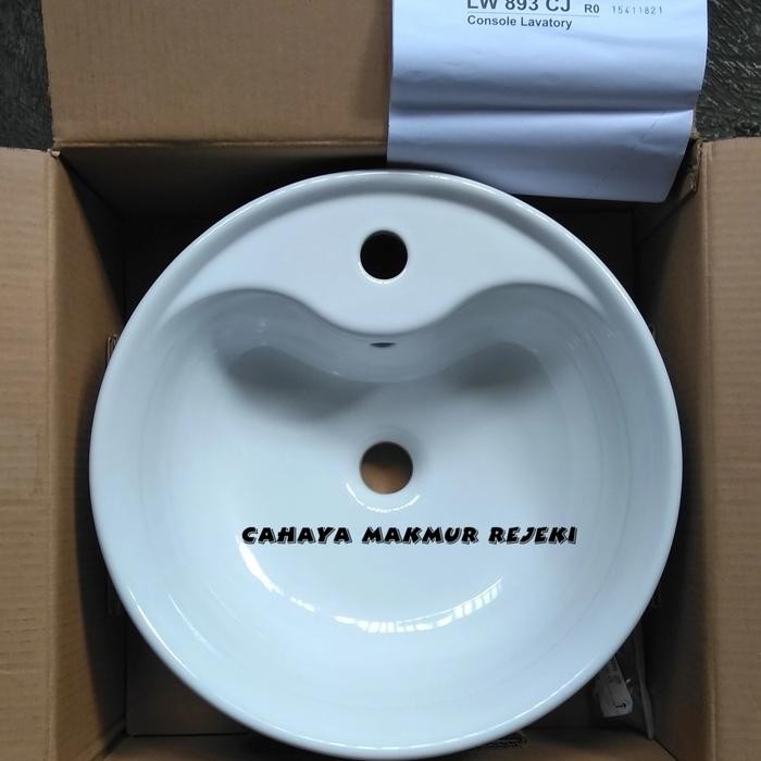 Bagus Wastafel Toto Lw 893 Cj / Lw893Cj (Body Only) Model Diatas Meja