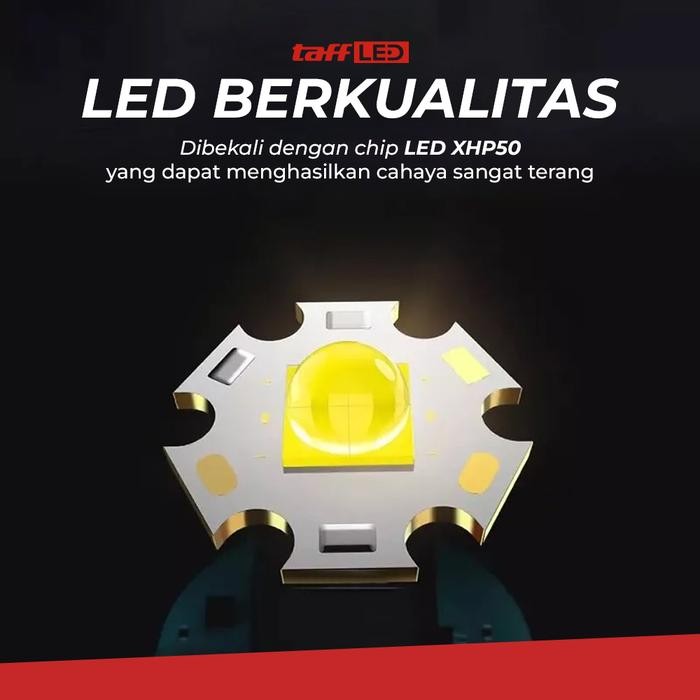 Senter LED Super terang jarak Jauh zoom Recharge XHP50 Waterproof