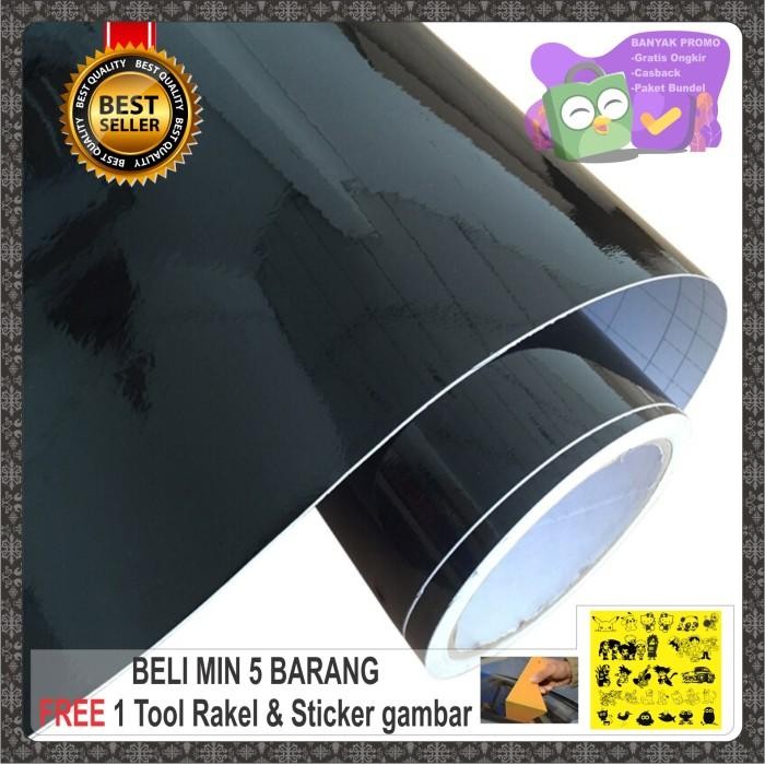 Stiker hitam glossy/metalic / skotlet hitam glossy/metalik