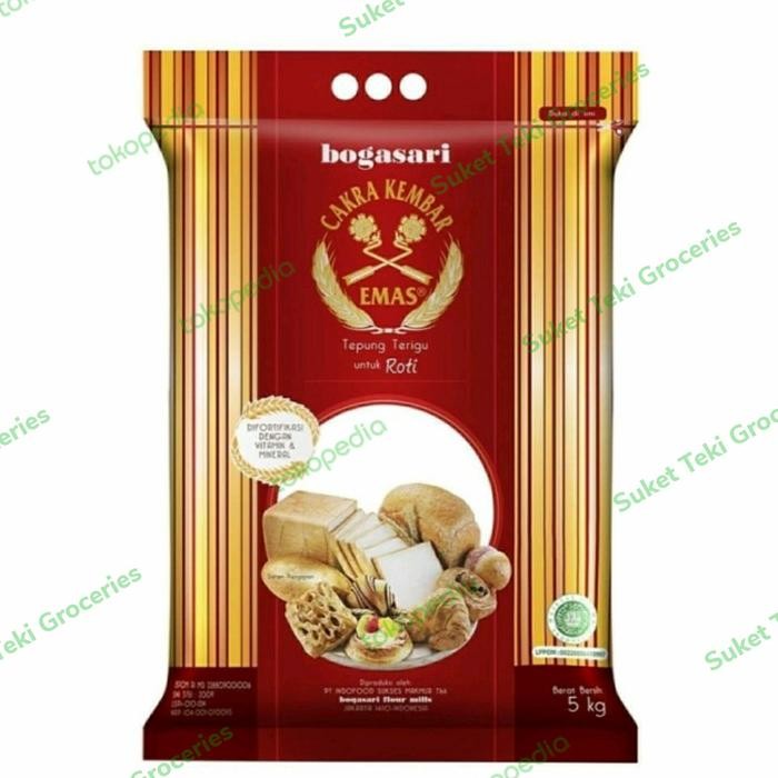 

CAKRA Kembar Emas Roti 5kg Bogasari Pack Pabrik GOJEK Terlaris