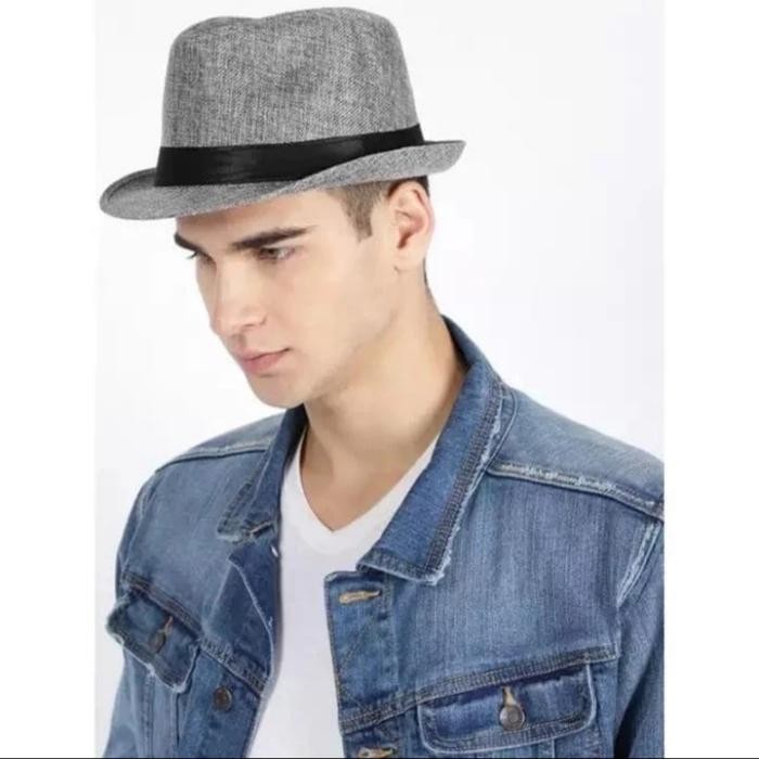 Topi fedora pria wanita dewasa topi fedora pantai import