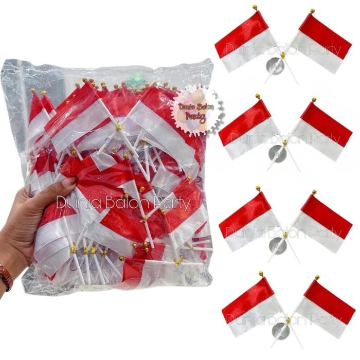 

Terlaris [100SET] Bendera Kaca Merah Putih / Hiasan Tempel Kaca/ Bendera Ceplok SALE