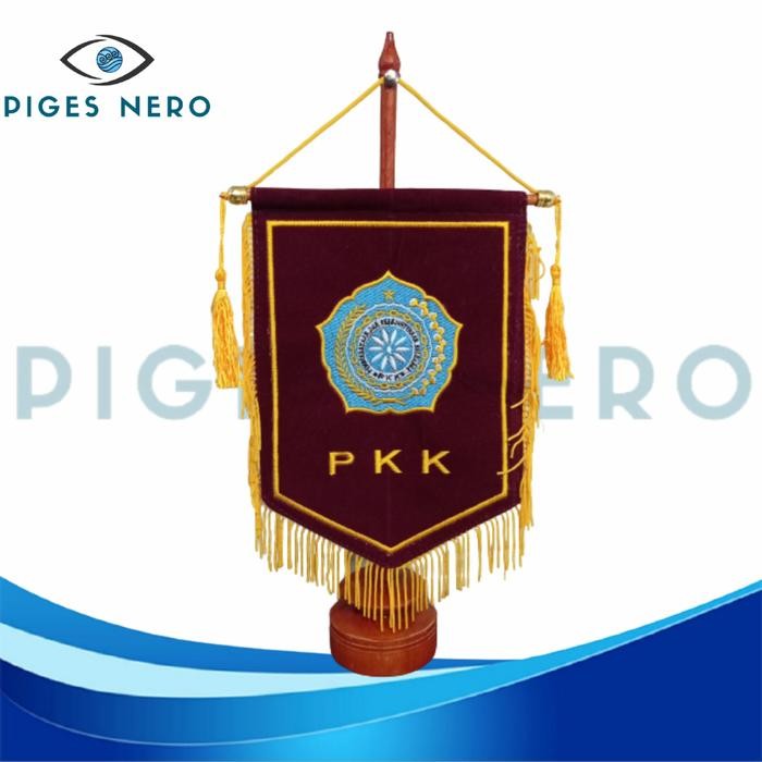 

Terlaris Bendera Vandel Meja PKK Bordir + Tiang Kayu SALE