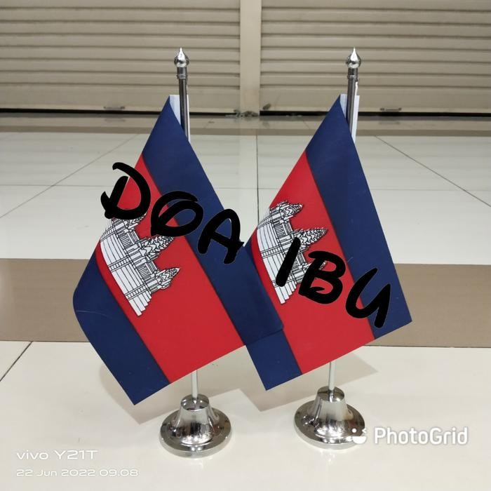 

Terlaris tiang stenlis meja+bendera KAMBOJA SALE