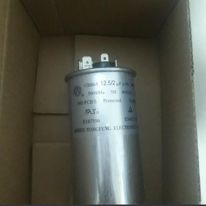 Dual Kapasitor Kompressor Ac Panasonic 12,5Uf & 2Uf 0,5 Pk