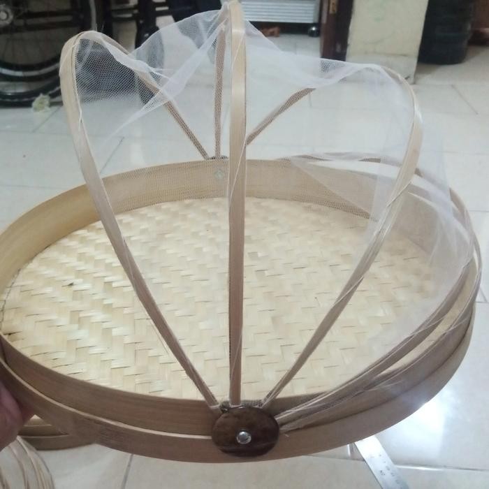 PREMIUM tampah tudung saji/nampan bambu kelambu/bleaching diameter 35/hampers