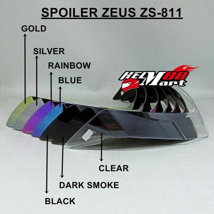 PREMIUM Spoiler ZEUS 811 ORIGINAL Spoiler Helm Full face ZEUS 811
