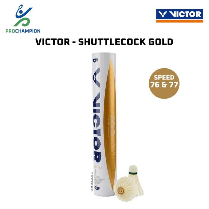 New  Shuttlecock Badminton Victor Gold Original