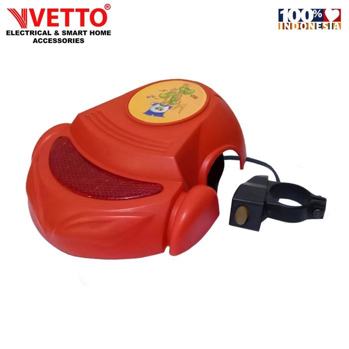 NEW VETTO Bel Sepeda Anak Bentuk Mobil 4 Suara