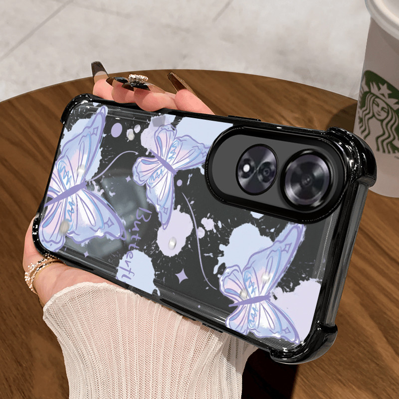 Casing Hp untuk OPPO A60 Case Casing Softcase Kupu-kupu layar penuh HP Kasus Ponsel Kesing