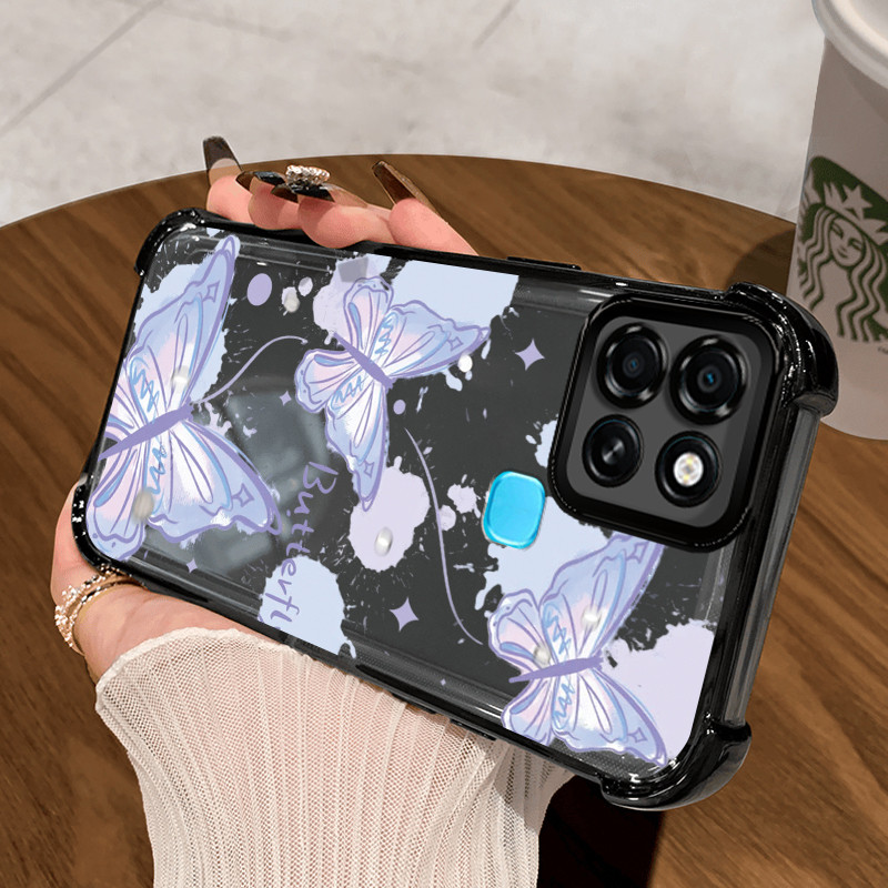 Casing Hp untuk Infinix Smart 6 Case Casing Softcase Kupu-kupu layar penuh HP Kasus Ponsel Kesing
