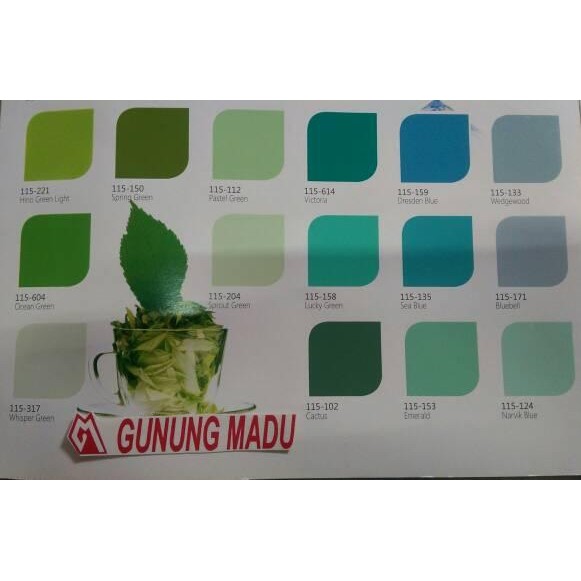 CAT MINYAK BESI KAYU BIRU / HIJAU / TOSCA FTALIT KANSAI 1 KG