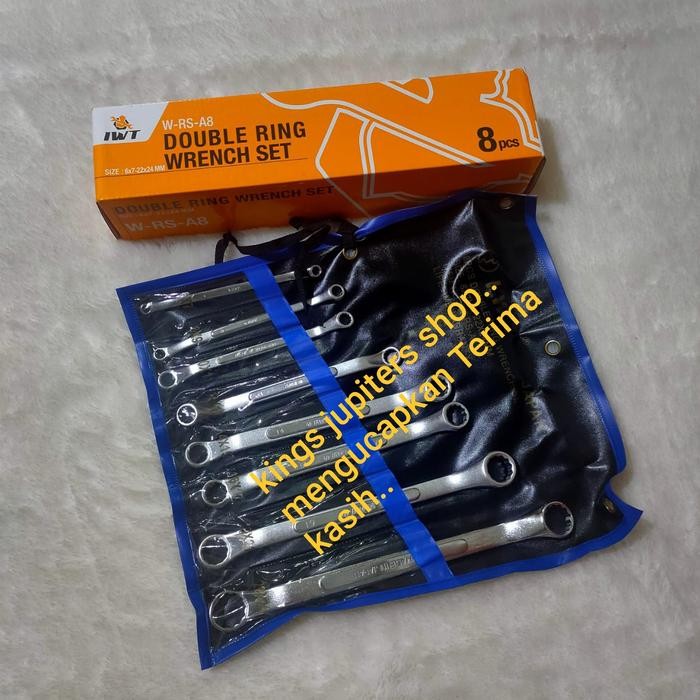 Gercep Kunci Ring Ring Set Iwt 8Pc 6Mm Sd 24Mm Crv Japan Kunci Dobel Ring Iwt
