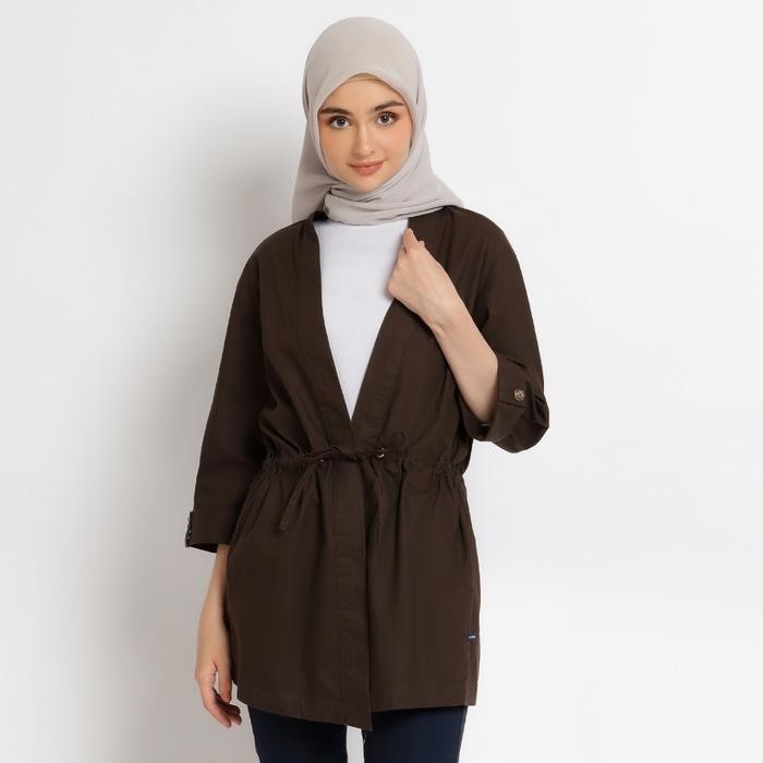 Flamoush Adolfa Brown Outer Wanita
