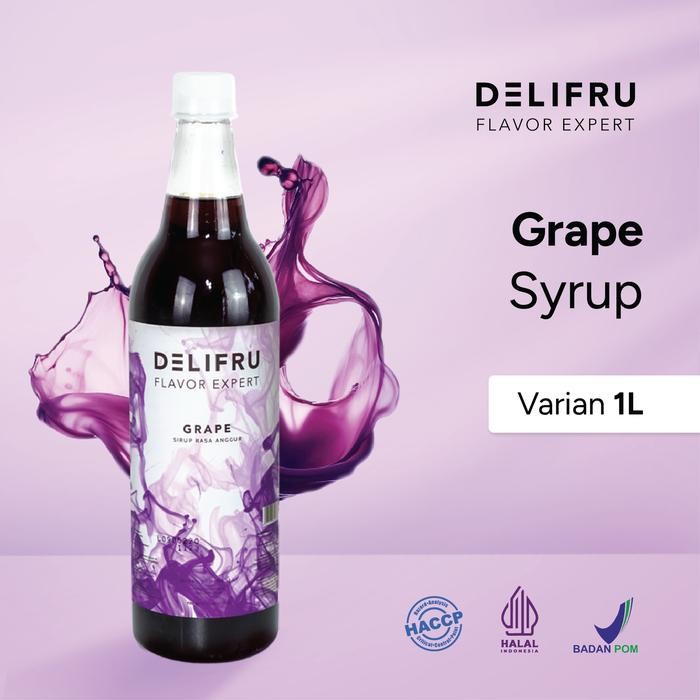 

Grape Syrup Delifru 1 Liter - Sirup Anggur Premium