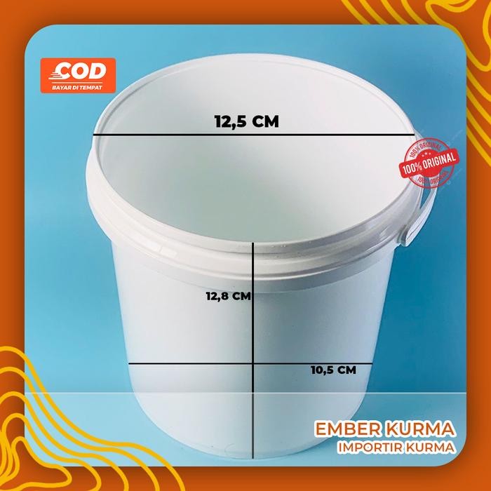 EMBER KOSONG KURMA AJWA SUKARI PLASTIK PAIL KOSONG 800gr 850gr 1pcs masih ready