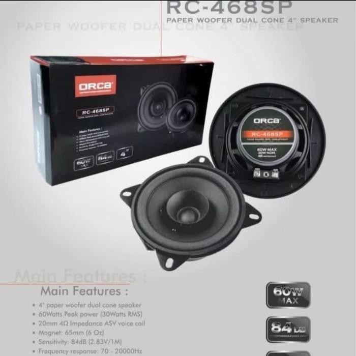 New Speaker Mobil 4 Inchi Universal Orca Rc 468Sp Orca Rc-468Sp Rc 468 Sp Original