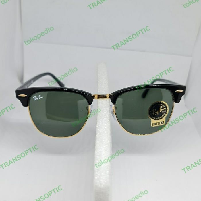BISA TERMIN KACAMATA HITAM RAYBAN CLUBMASTER RB3016 W0365 51-21-145 3N original Sunglasses Cowok