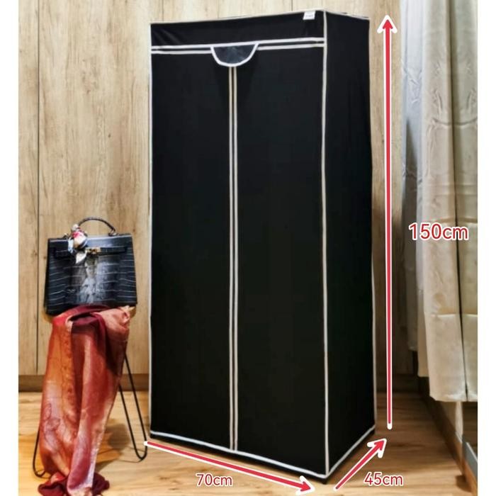 Nine Box Lemari Furniture Pakaian Penyimpanan Gantung Gamis Khimar Dengan Pipa Besi Dan Sarung Pvc