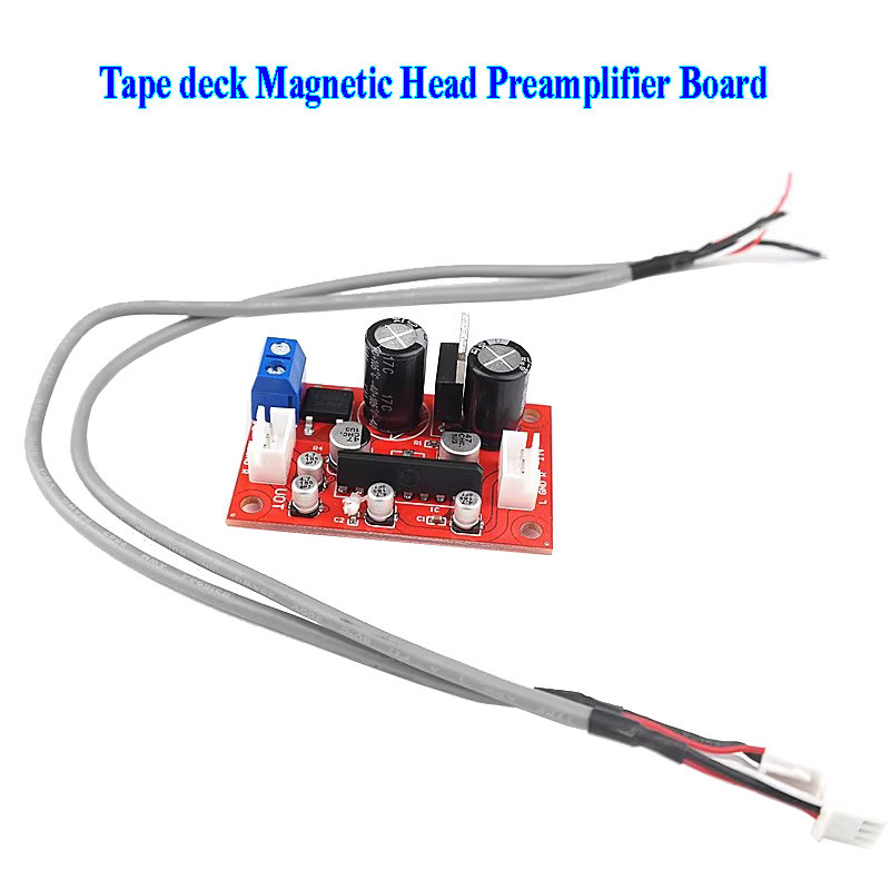 KA22241 Stereo Tape deck Magnetic Head Preamp Preamplifier Board + Shielded wire