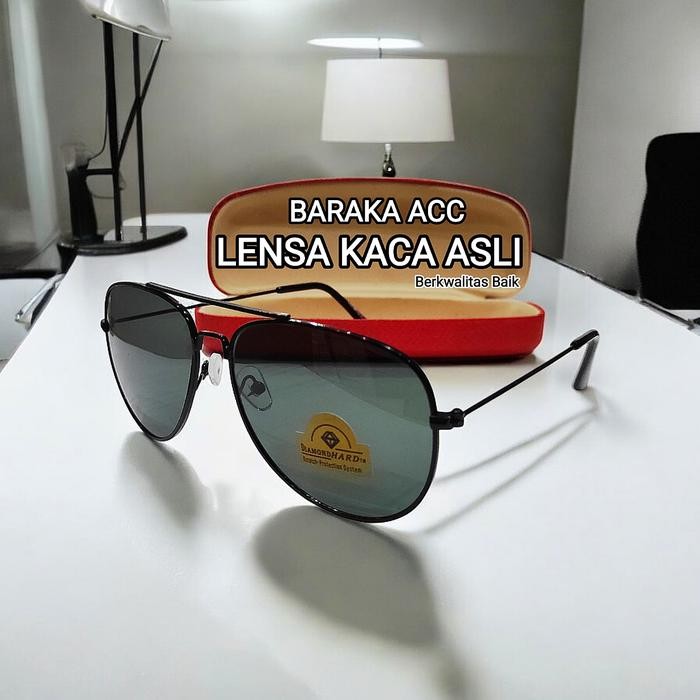 Kacamata Baraka Acc Gaya Fashion Coklat & Hitam dengan Lensa Kaca Asli Berkualitas Baik - Elegan