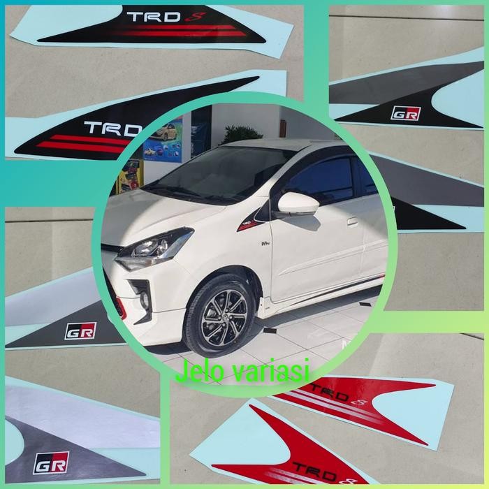 Sticker Trd Depan Spion Mobil Toyota Agya / Ayla Sticker Trd