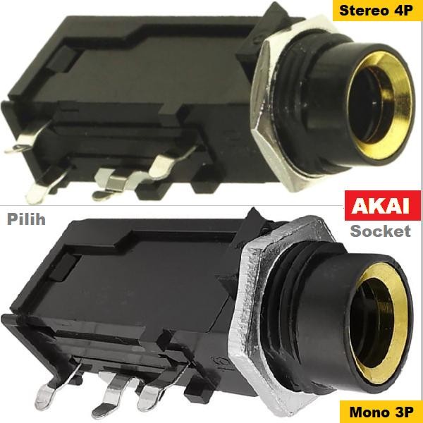 Socket Stereo/Mono Headphone/Microphone Soket Jack MIC Toa 6.5mm masih ready