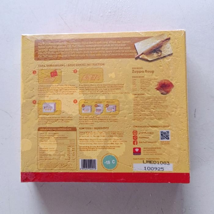 

PRODUK TERBATAS EDO MINI PUFF PASTRT SHEET ISI 4 Pastry Frozen Bakery Makanan Kode 1228