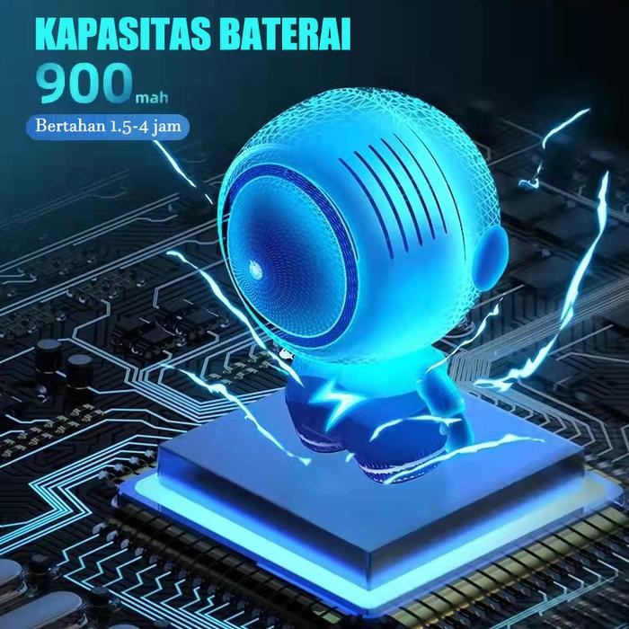 Kipas Angin Portable Astronaut Mini Fan Hanging Neck Fan Charge Usb