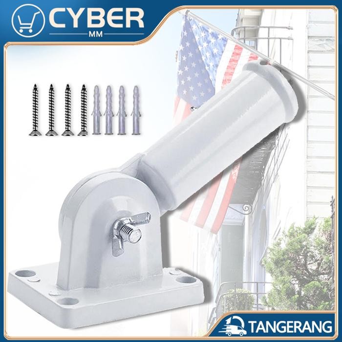 

Terlaris Bracket Tiang Bendera 180 Adjustable Holder Tiang Bendera Aluminium SALE