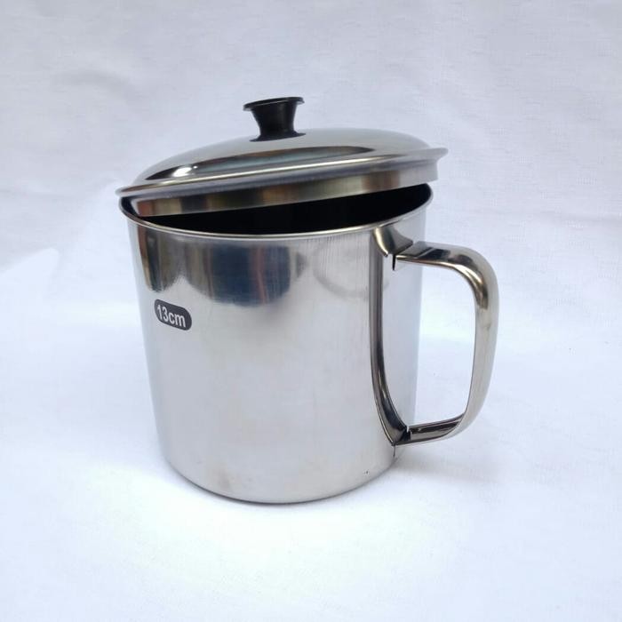 Mug Dengan Tutup Stainless Steel 1 Liter (13 Cm)