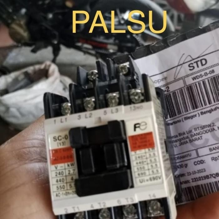 Contactor Kontaktor FUJI SC-0 Coil AC 110,220,380 VAC Fuji Electric