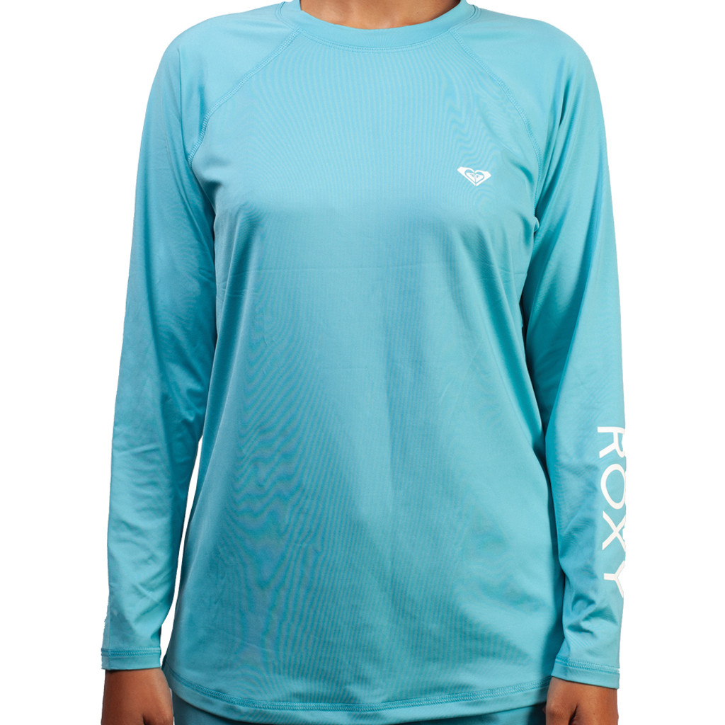 Roxy Womens Essentials Lycra Maui Blue Surf T-Shirt