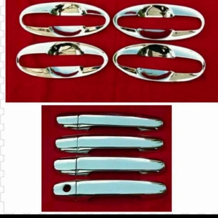 Paket Outer Handle Pintu Chrome Yaris 2008-2013 Chrome