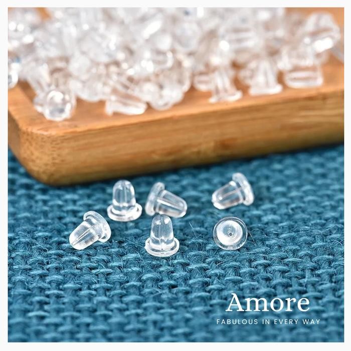 Stopper Anting Karet Penutup Belakang Anting Amore Silikon Rubber *