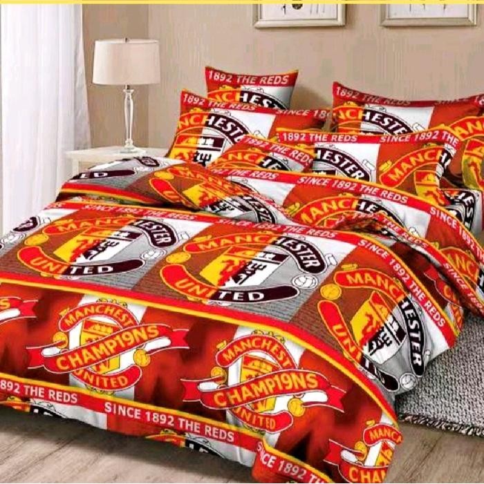 ASLI Bedcover set motif bola#bedcover bola Lembut Bantal Katun Sarung READY STOCK