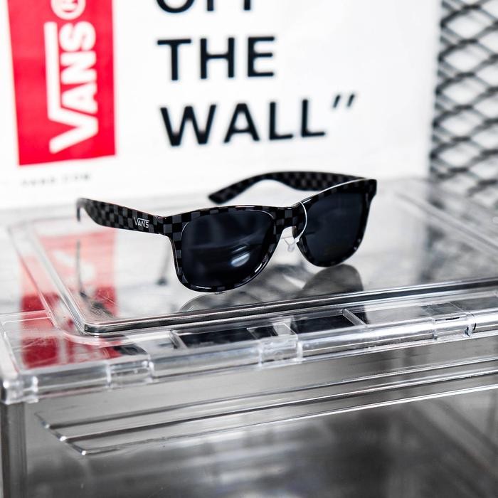 Paling Baik Kacamata Sunglasses Vans Spicoli 4 Logo Checkerboard Black Charcoal Untuk Pria & Wanita