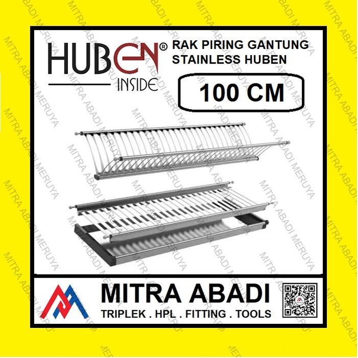 Rak Piring Gantung Huben 100Cm 100 Cm Stainless Steel Dish Rack Gelas Gratisongkir