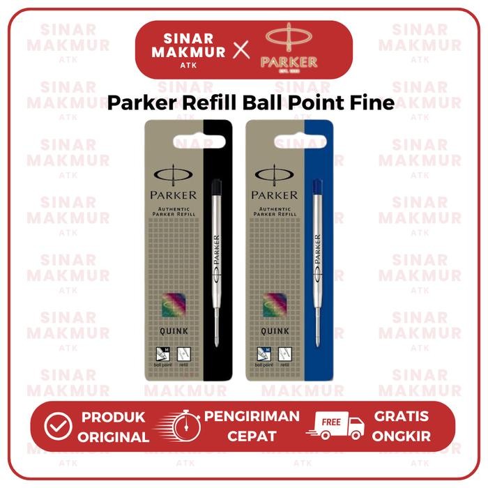 

NEW! REFILL BALL POINT/SIGN PEN HITAM/BIRU F/FINE BLISTER PARKER (PCS)