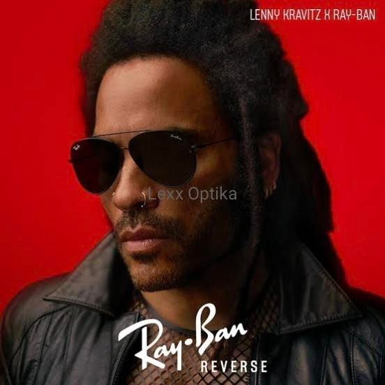 Stok Terbatas Kacamata Rayban Original Sunglass Lenny Kravitz X Aviator Reverse Rbr0101S
